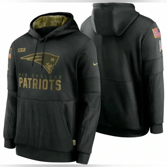 New England Patriots Authentic Nike NFL Salute to Service Hoodie Black Men's 3XL - Picture 2 of 9